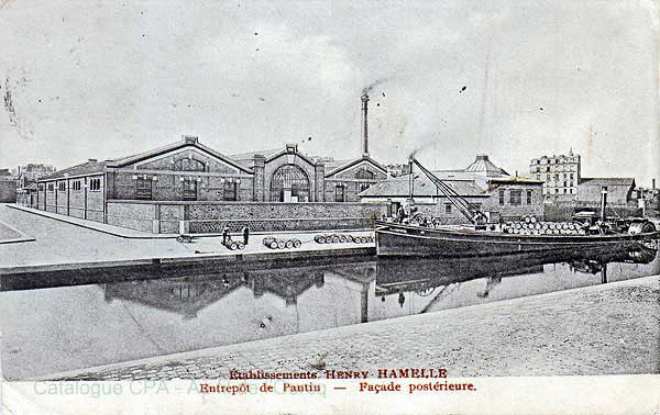 Etablissements Henry HAMELLE Entrepôt de Pantin — Façade postérieure